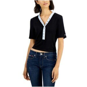 NWT Tommy Jeans Contrast-Trim Top